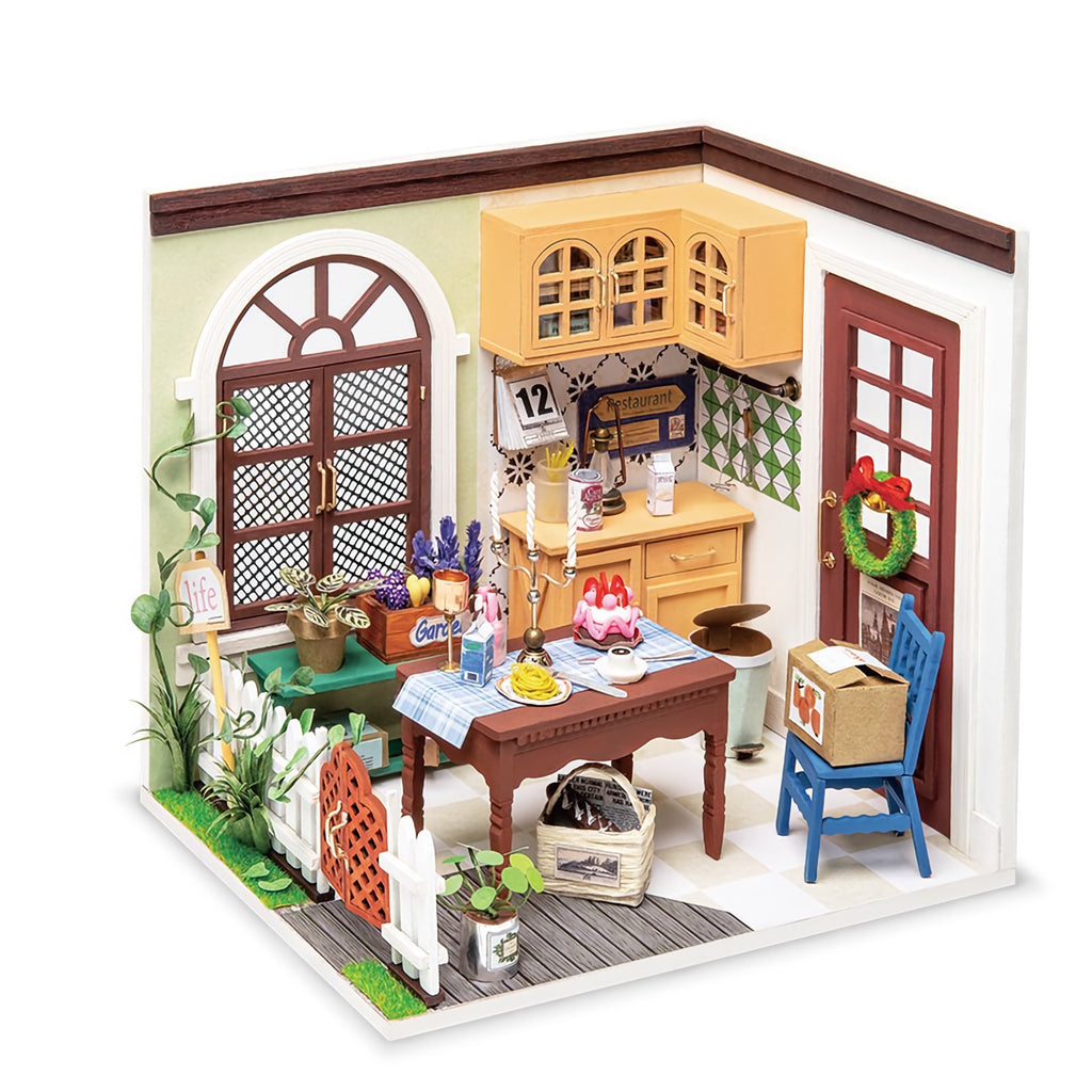 Rolife Mini DIY Mrs Charlie’s Dining Room Miniature Dollhouse