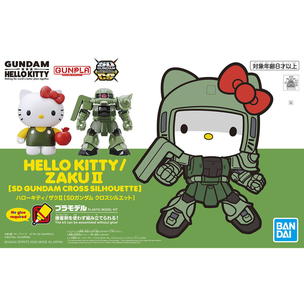 Bandai Gunpla  Hello Kitty X Gundam Zaku II [SD Gundam Cross Silhouette (SDCS)] Model Kit